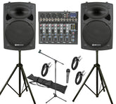 QTX 800 W, 6-Kanal-PA-System mit 12-Zoll-Aktivlautsprechern